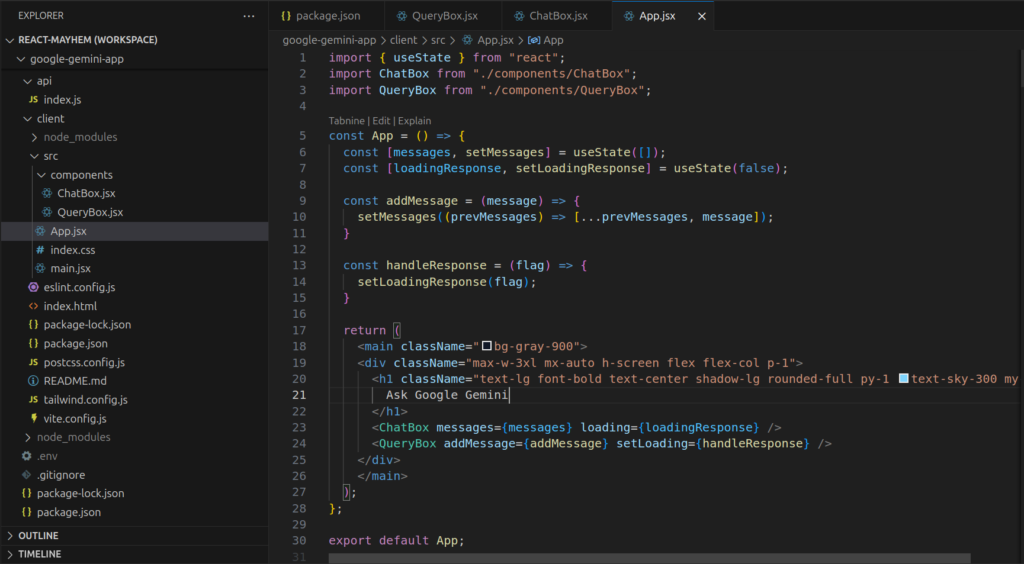 Client side project folder structure